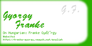 gyorgy franke business card